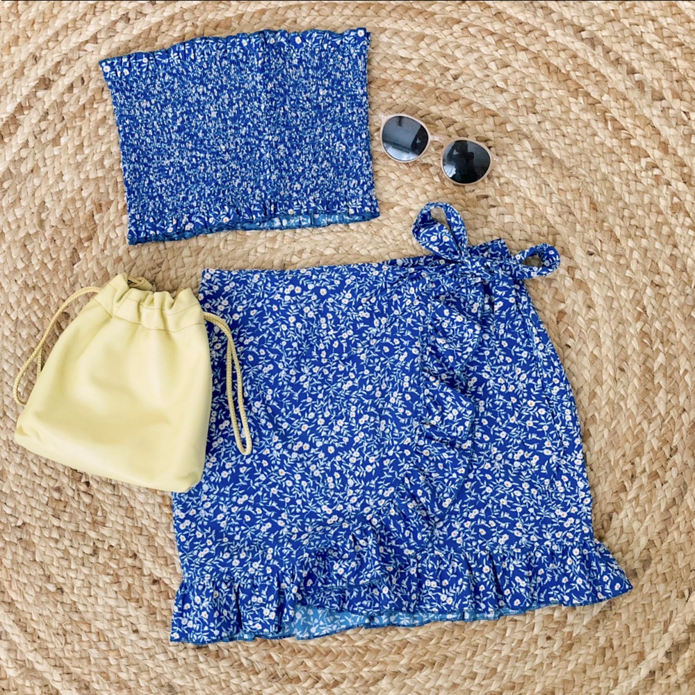 Floral mini Skirt Set